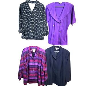 Women's 18W 20W 2X Blazer Suit Separate Jacket Top Wholesale Bulk Lot 4 2XL XXL